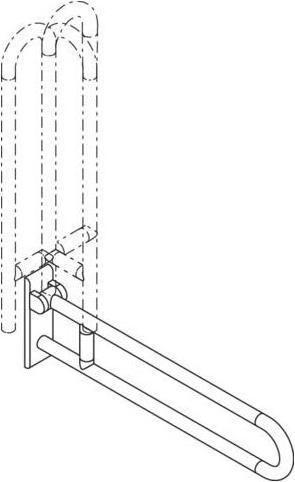 Produktbild Hewi Stützklappgriff SERIE 801 drehbar, d= 33mm 850mm reinweiss
