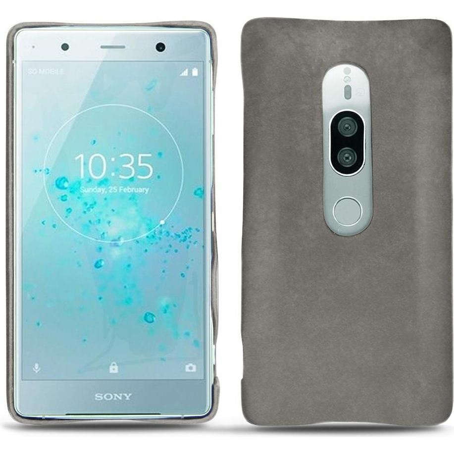 Noreve Lederschutzhülle (Sony Xperia XZ2 Premium), Smartphone Hülle, Grau