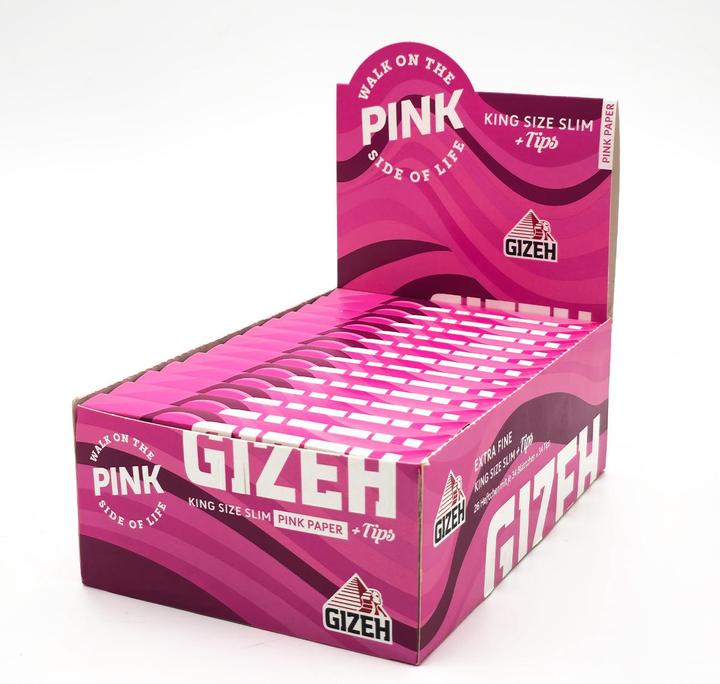 Produktbild Gizeh ALL Pink King Size Slim + Tips Display 26pcs