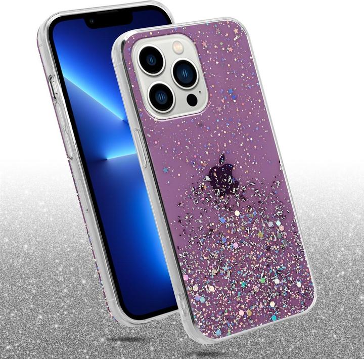 Actual product image Cadorabo TPU cover sparkling glitter (Apple iPhone 13 Pro)