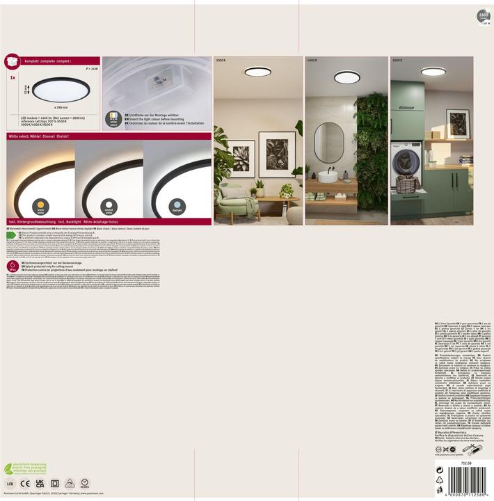 Actual product image Paulmann Atria Shine Backlight White Switch (2800 lm)