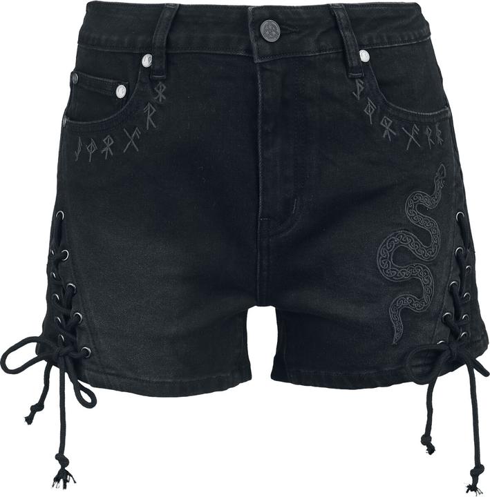 Image du produit Black Premium Celtic Snake Denimshorts with Lacing (29)