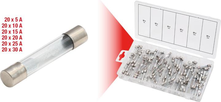 Image du produit KS Tools Assortiment de fusibles en verre (30 A)