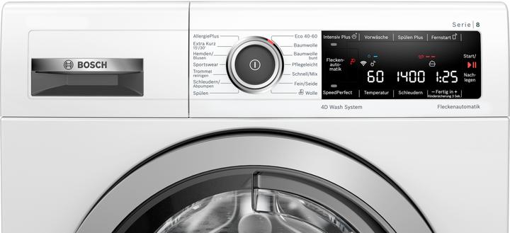 Produktbild Bosch Hausgeräte Serie 8 WAX28M42 Waschmaschine Freistehend Frontlader C (9 kg, Links)