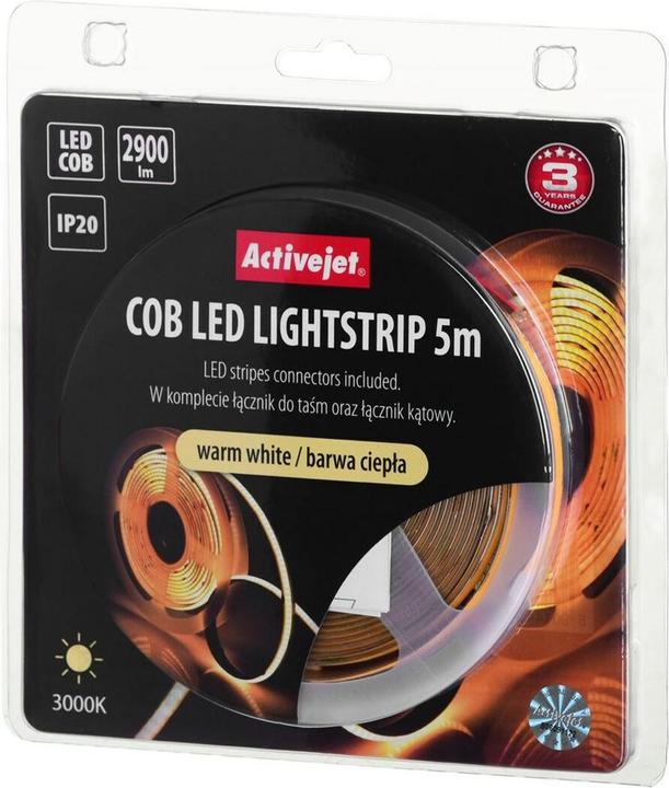 Actual product image Activejet AJE-COB ciep LED strip universal strip light indoor (Warm white, 500 cm, Indoor)