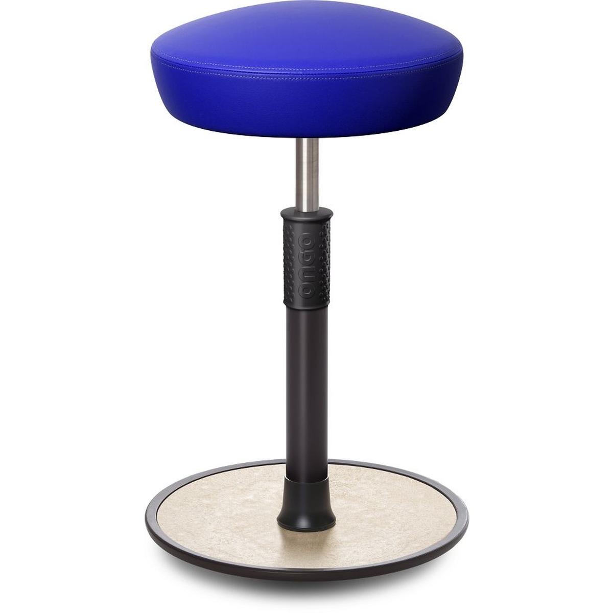 Ongo, Bürostuhl, Sitz- Stehhocker Free Tall Hutsitz skai Kunstleder Blau schwarz /cremeweiss