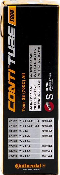 Actual product image Continental Tour Standard (Presta (SV), 28", 42 mm)
