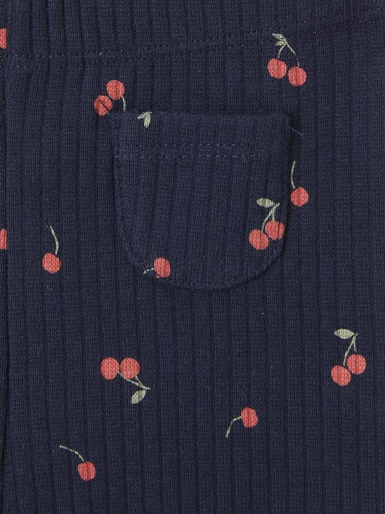 Actual product image Vertbaudet Printed baby leggings, rib with organic cotton (68)