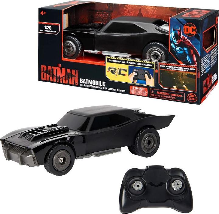 Actual product image Maki DC Comics The Batman Batmobile remote control car in official look as in the Batman motion picture