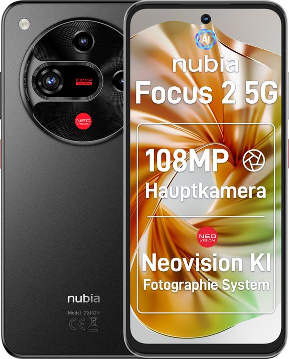 Produktbild Nubia Focus 2 5G / 8GB / 256GB / Black (256 GB, Black, 6.70", Dual SIM, 5G)