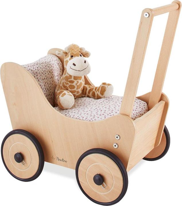 Image du produit Pinolino Puppenbettzeug für Puppenwagen und Puppenbetten „Blümchen”, rosa, 3-tlg.