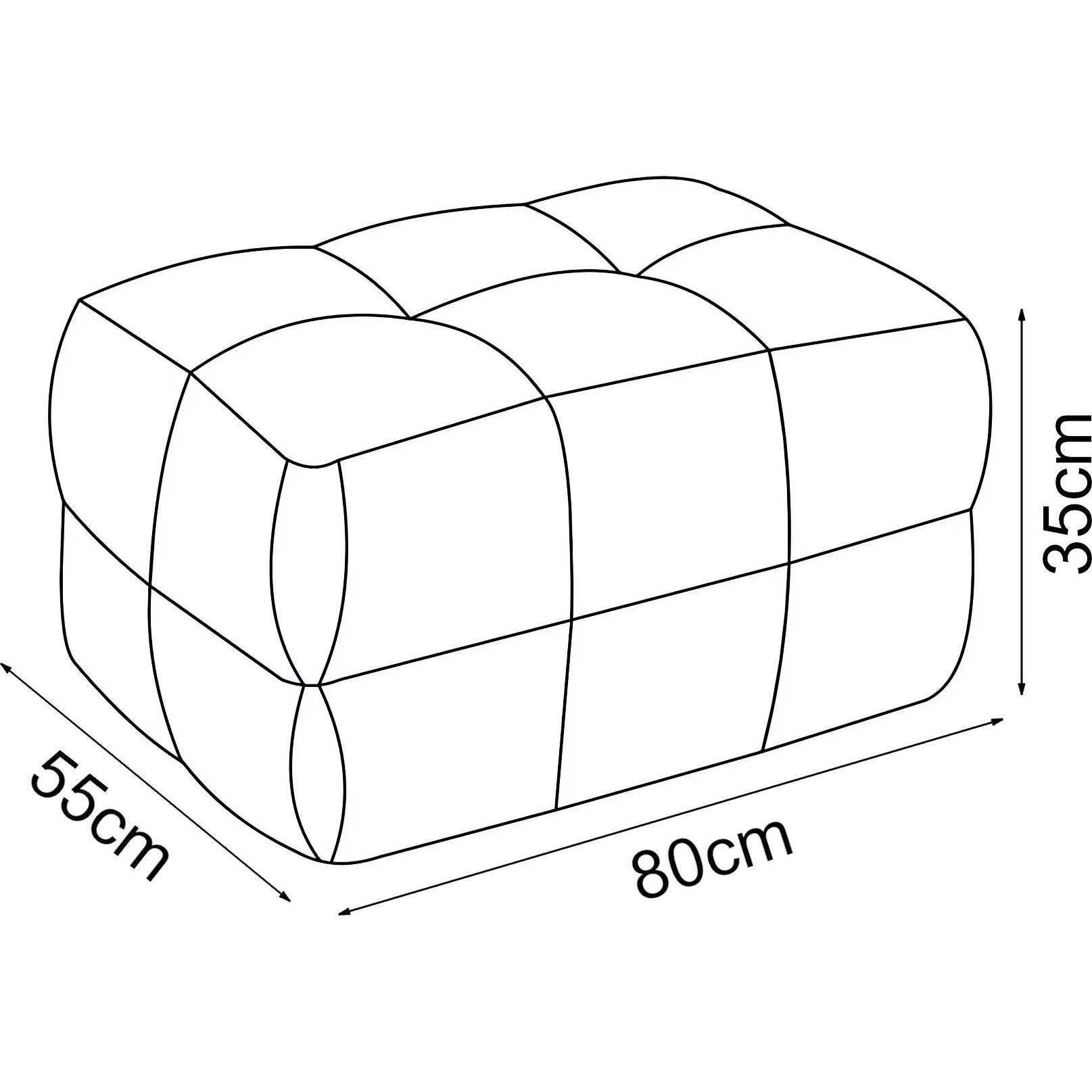 Thumbnail - En.Casa, Hocker + Pouf, Fusshocker Koskyvn 35x80x55 cm Textil Gelb