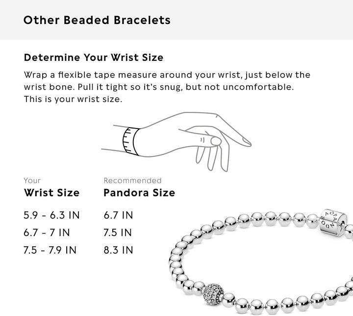 Immagine prodotto Pandora Bracciale perline e pavé (17 cm, Argento 925)