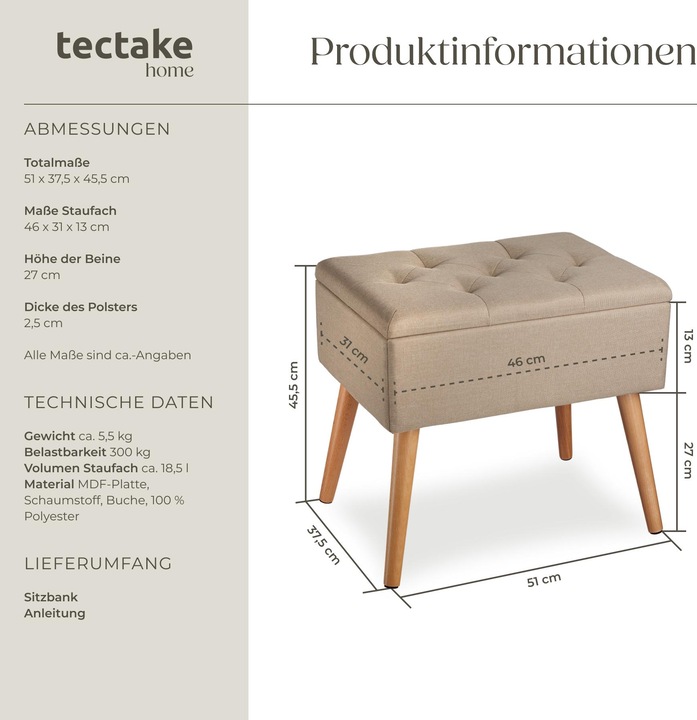 Image du produit tectake Ranya (51 cm)