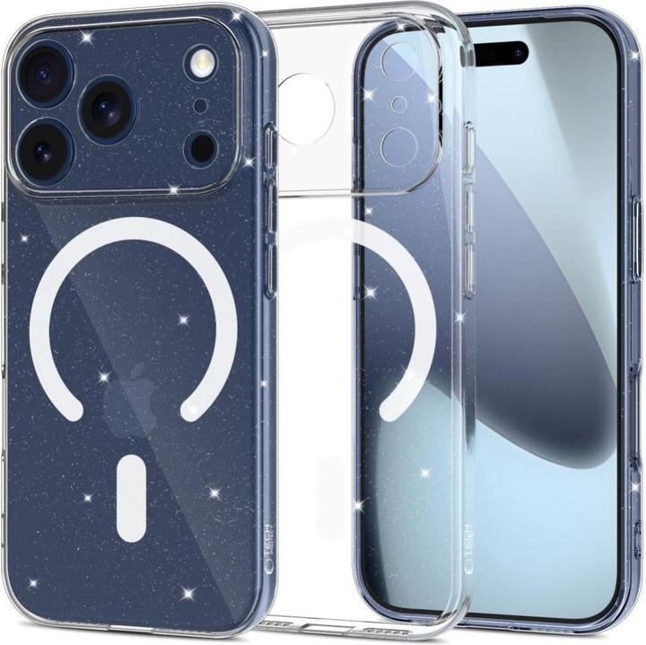 Actual product image Tech-Protect FlexAir MagSafe Case für iPhone 17 Pro Max – Klarer Glitzer (Apple iPhone 17 Pro Max)