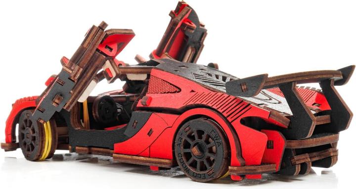 Image du produit Eco Wood Art Kit de maquette 3D en bois - Voiture de course - Rouge (237 pièces)