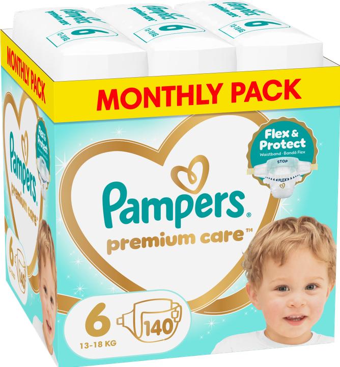 Image du produit Pampers Premium Care Size 6 Diapers 140 Count (Taille 6, 140 pcs)