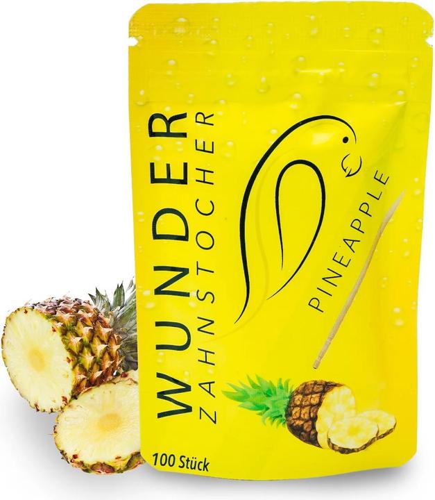 Actual product image Wunder Zahnstocher Refill Pineapple Flavoured Toothpicks (100x)