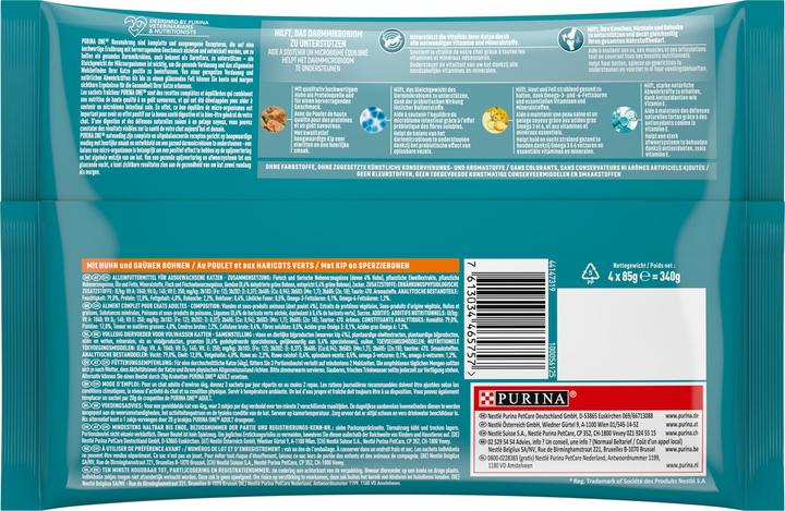 Produktbild Purina ONE Adult (Adult, 4 Stk., 340 g)