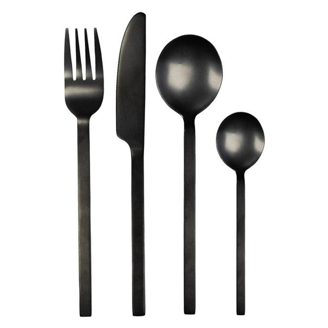 Leef Leeff Charlot Bestekcassette 4-persoons Rvs Zwart 16-delig (18470), Bestek, Zwart