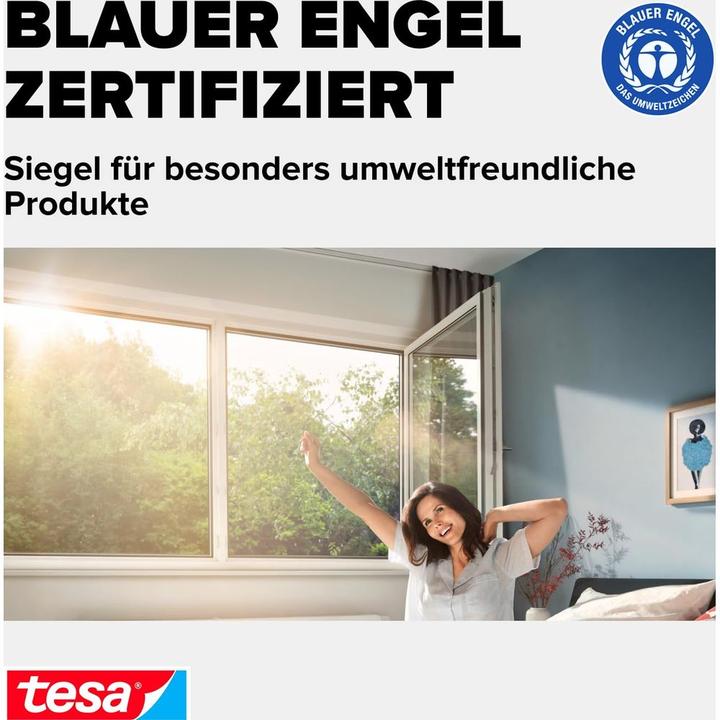 Produktbild tesa 2x Pollenschutzgitter, für Allergiker, zuschneibar inkl. selbstklebendem Klettband (130 x 150 cm)