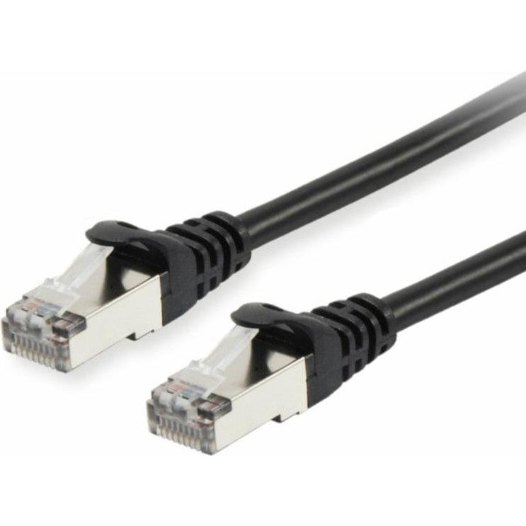 equip Patchkabel Cat6A S/FTP 2xRJ45 1.50m schwarz (S/FTP, CAT6a, 1.50 m), Netzwerkkabel