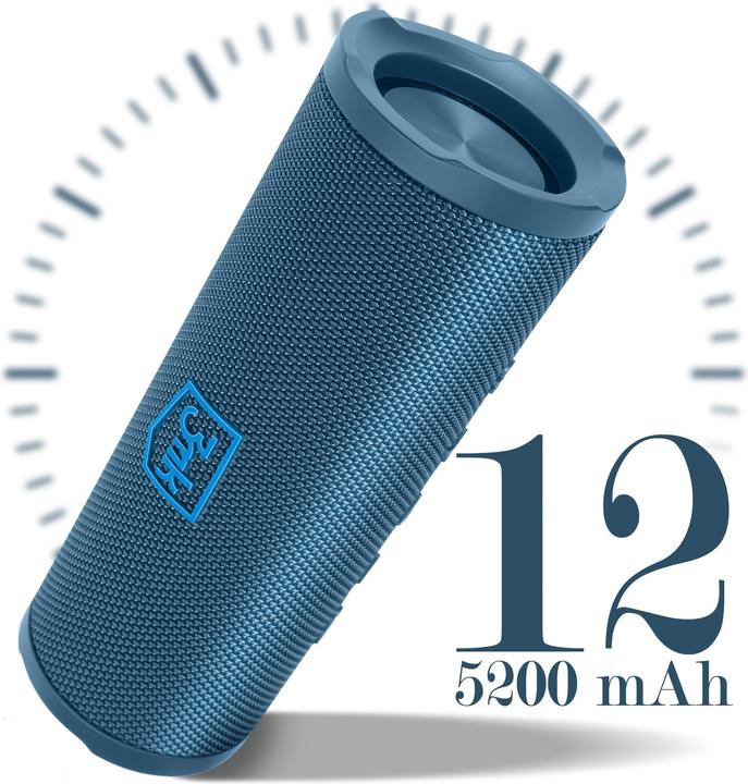 Actual product image 3MK Fuego głośnik bezprzewodowy 30W Bluetooth 5.3 TWS IPX7 niebieski/blue (12 h, Electrical connection)