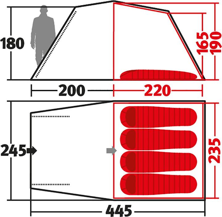 Produktbild Wechsel Voyager Travelline Zelt (Tunnelzelt, 6.46 kg, 4 Personen)