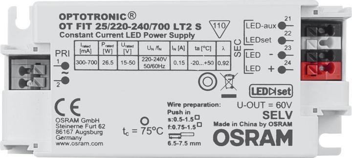 Image du produit Osram Alimentation - CC Driver 300700mA, 1550V