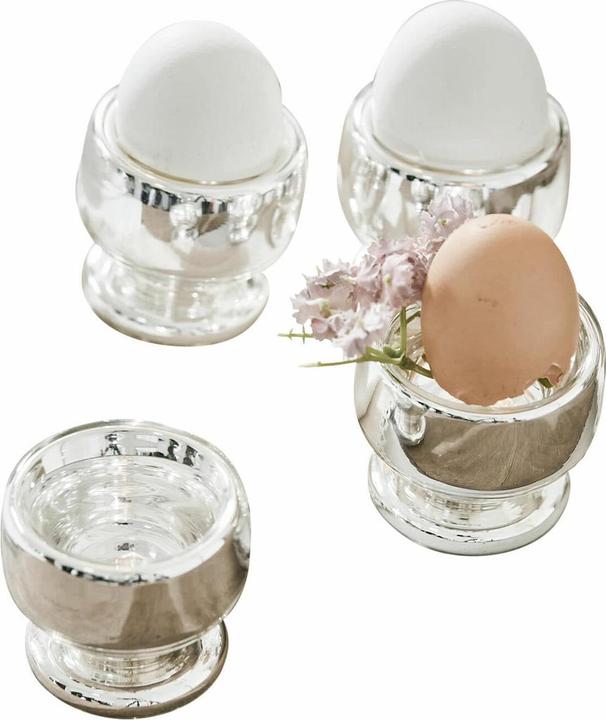 Actual product image Loberon Egg cup set of 4 Lilligret silver (4x)