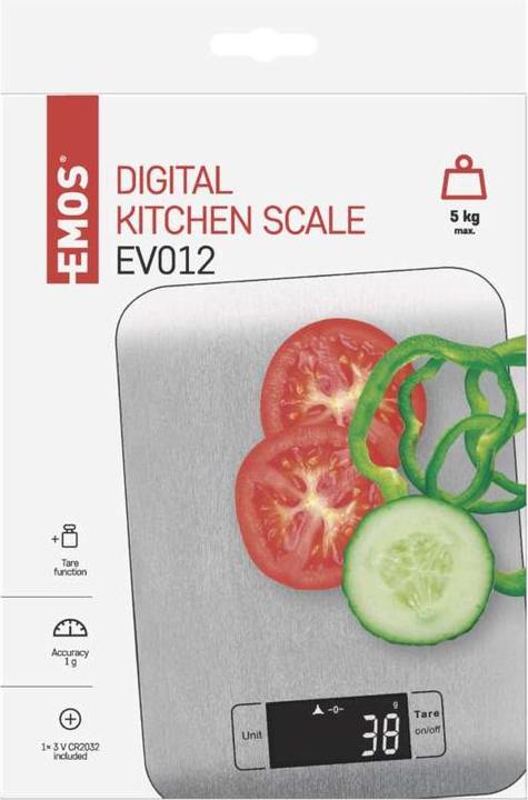Produktbild Emos Digitale Küchenwaage EV012, silber