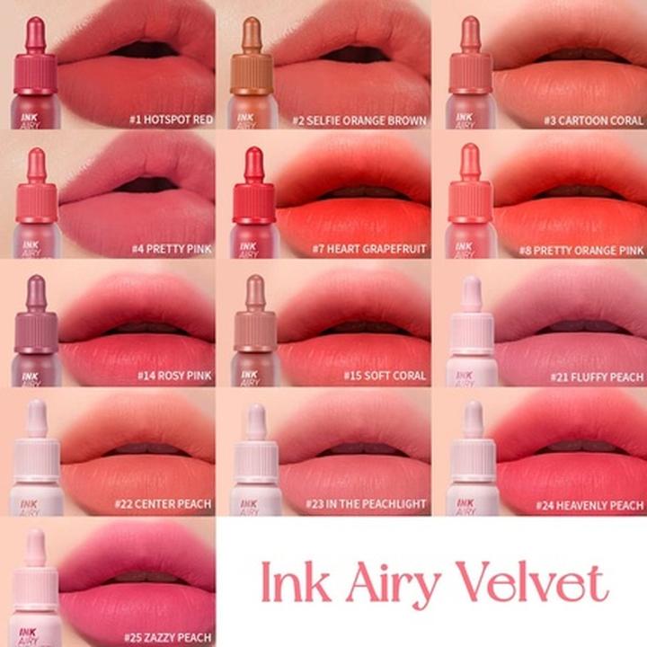 Produktbild Triton Peripera Ink Airy Velvet Lip Tint Liquid Lip 0.14 fl oz 025 Zazzy Peach (Zazzy Peach)