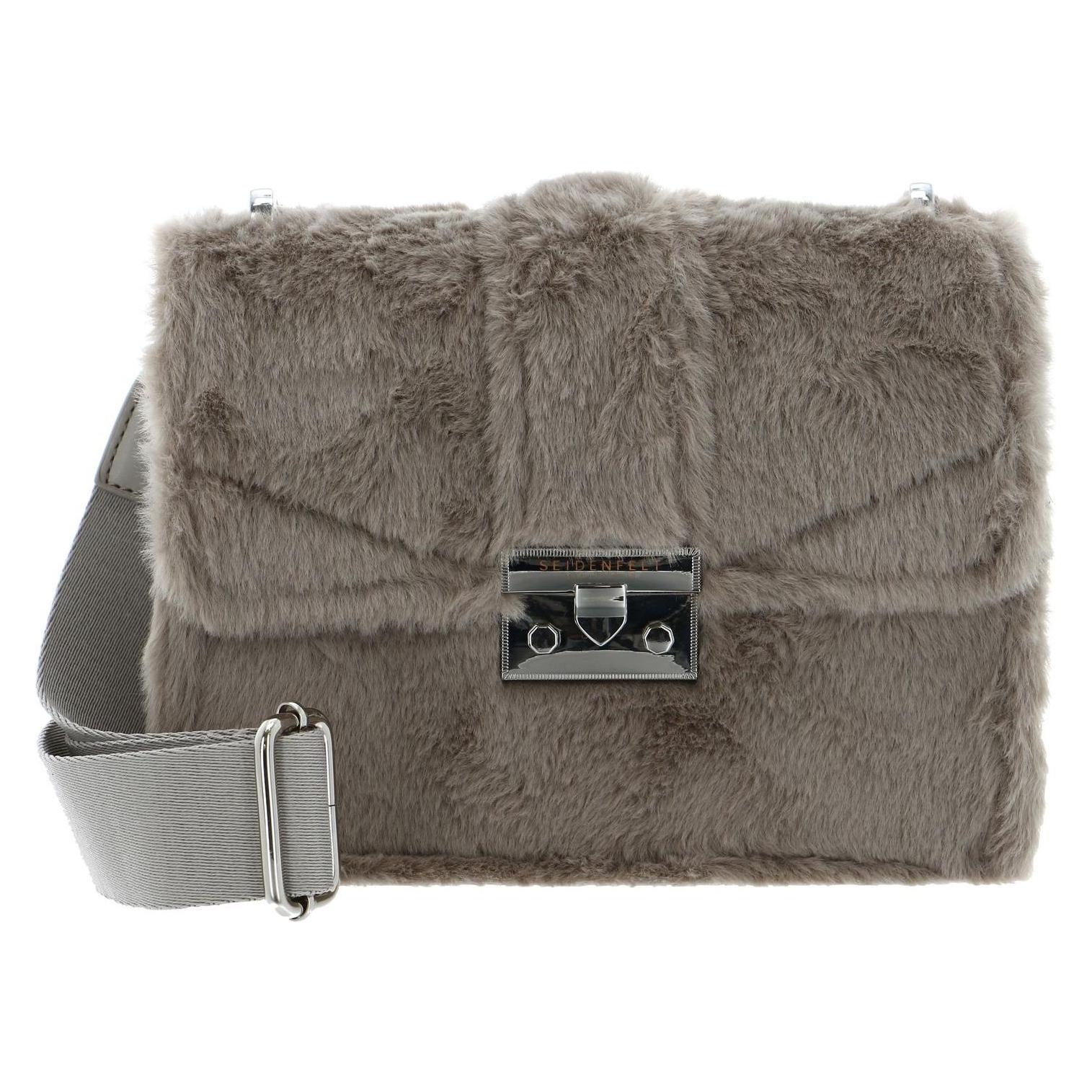 Seidenfelt, Damen, Handtasche, Fluffy Roros Crossbody Bag, Grau