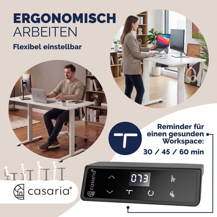Actual product image Casaria Height adjustable desk (160 x 75 cm)