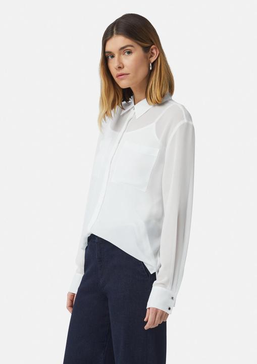 Produktbild Comma Bluse Leicht transparente Bluse mit verdeckter Knopfleiste (34)