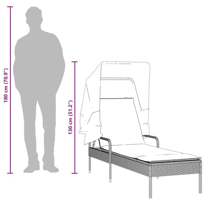 Produktbild vidaXL Sonnenliege (200 cm)