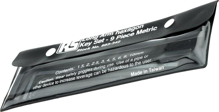 Immagine prodotto RS PRO Set chiavi brugola lunga L 9pz metrico