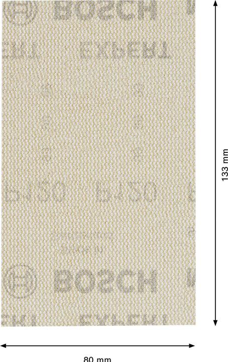Actual product image Bosch Professional Zubehör EXPERT M480 Sanding net for orbital sanders, 80 x 133 mm, G 120, 10 pcs. (120, P120)