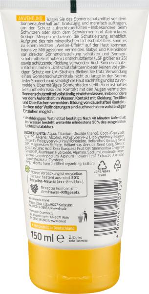 Produktbild dm alverde Kids sensitiv (Sonnencreme, SPF 50, 150 ml)