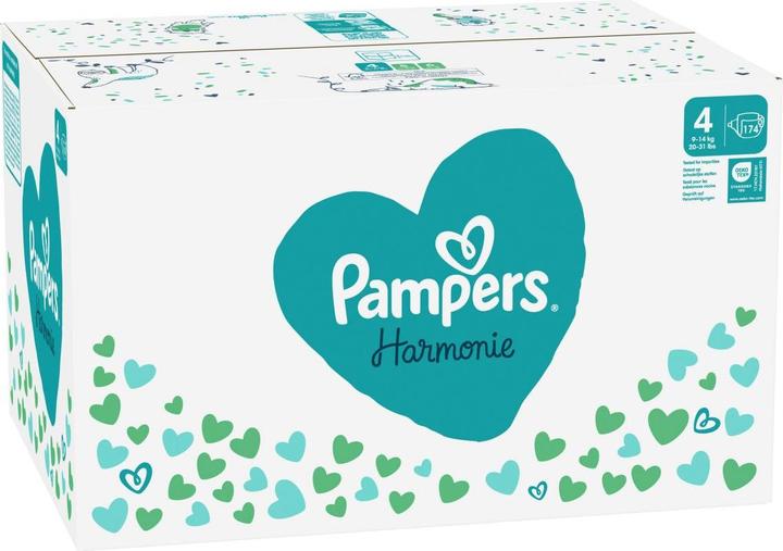 Productafbeelding Pampers Harmonie (Gr. 4, Maandelijks pakket, 174 Stuk)