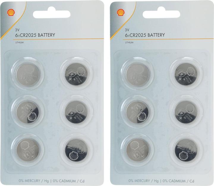 Produktbild Rainx 12er-Set Lithium-Knopfzellen CR2025, 3 Volt, Shell (12 Stk., CR2025)