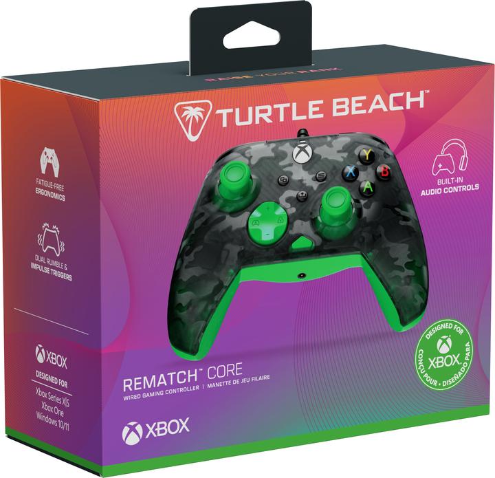 Produktbild Turtle Beach Rematch Core Wired Controller · XB · Ghost Camo Black & Green (PC, Xbox Series S, Xbox Series X)