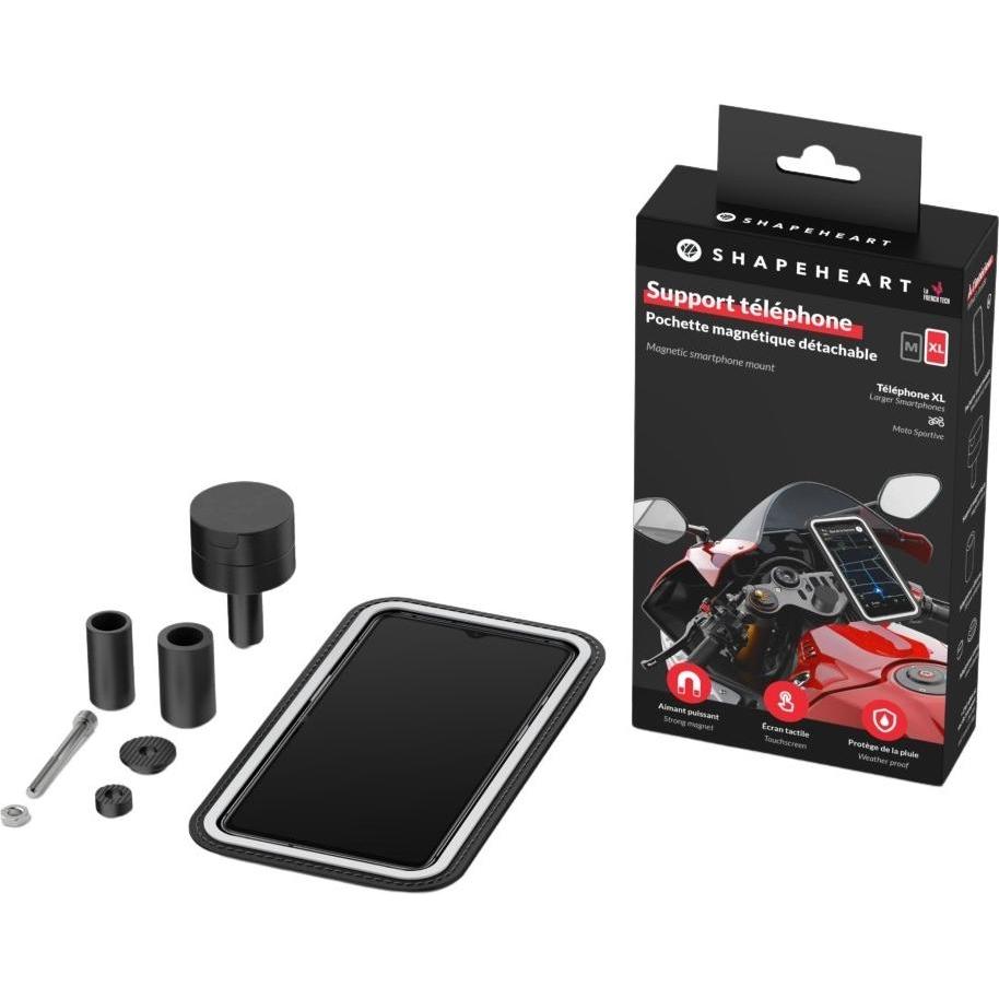 Thumbnail - Shapeheart moto vis demi guidon, Smartphone Halterung, Schwarz