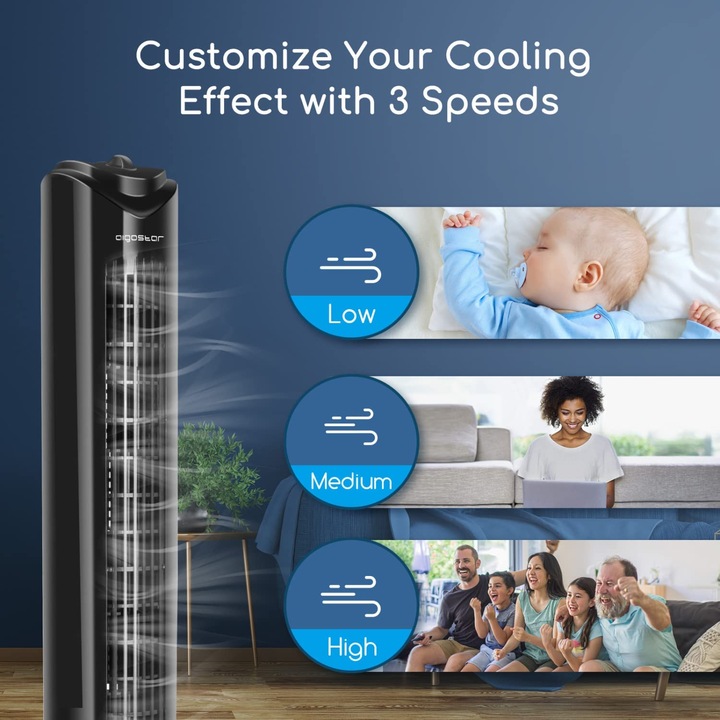 Image du produit Aigostar Ventilateur de tour, 82cm