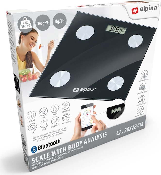 Produktbild Alpina Garden Smart Waage mit Körperanalyse (180 kg)