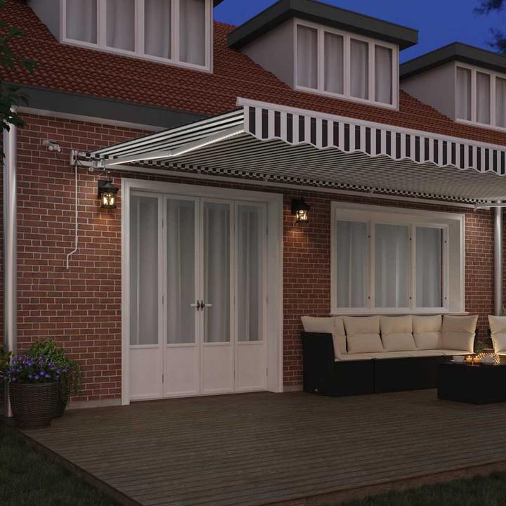 Produktbild vidaXL Markise Gelenkarmmarkise Sonnenmarkise Automatisch mit LED 600x300cm (6 m)