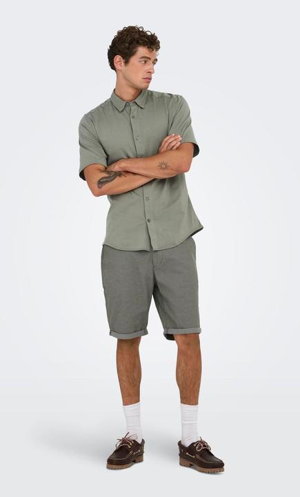 Produktbild Only & Sons Onsrobin Button Under Ss Stretch Shirt (XS)