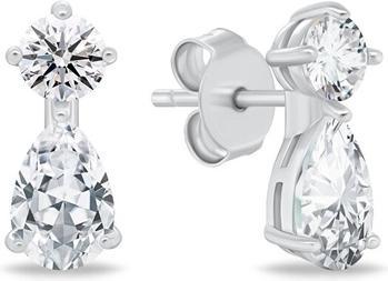 Image du produit Brilio Silver - Silver earrings with clear zircons EA1133W