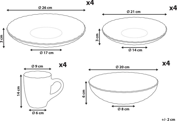 Actual product image Beliani Nettle (16 pcs.)