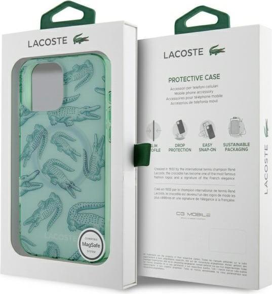 Image du produit Lacoste LCHMP16XUOCA iPhone 16 Pro Max 6.9" amande hardcase IML Croc MagSafe (Apple iPhone 16 Pro Max)
